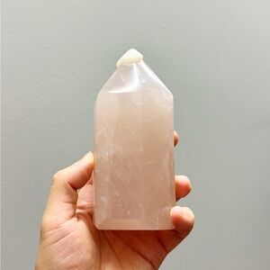 Large Rose Quartz Crystal Tower